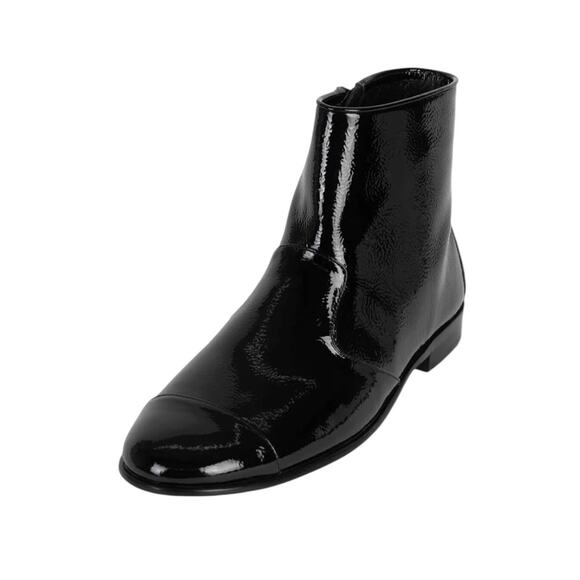 NWOT Jeffrey Campbell Gretta Cap Toe Black Booties – Sz 8.5 - Picture 2 of 8